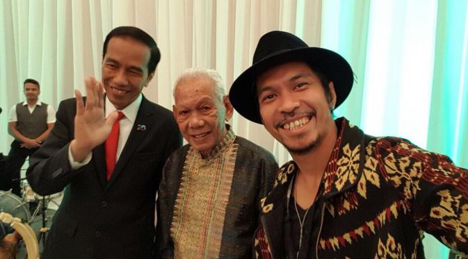 Ridho dan Opa Bing bersama Presiden Joko Widodo