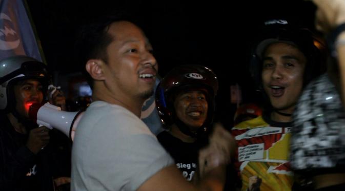 Ringgo Agus Rahman dan Ajun Perwira ikut Konvoi Genk Motor Promo film Baracas