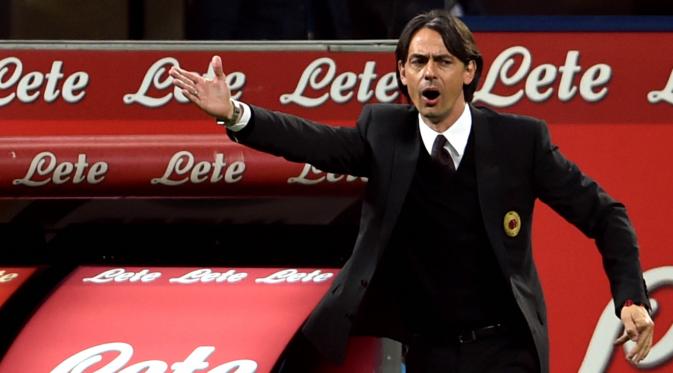Filippo Inzaghi menangani AC Milan selama semusim. (AFP/Giuseppe Cacace)