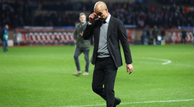 Pep Guardiola menyayangkan kegagalan Manchester City lolos ke babak perempat final Liga Champions 2016-2017. (doc. UEFA)