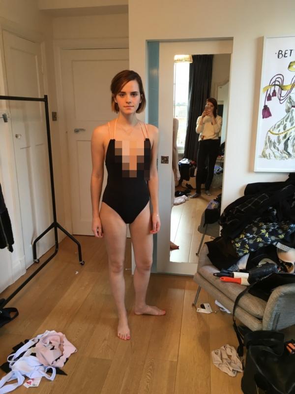 Foto Emma Watson yang dicuri dan disebarkan di dunia maya. (Foto: coco-magazine)