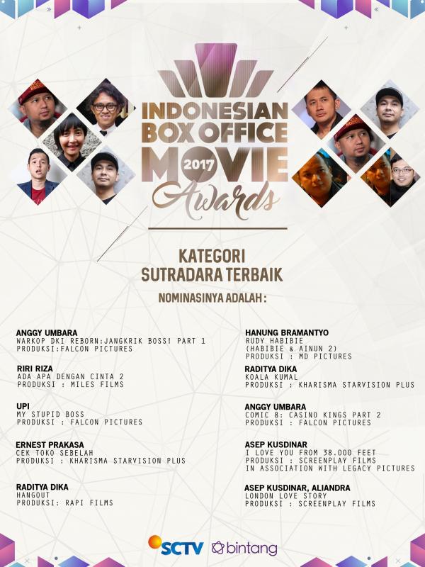 Nominasi IBOMA 2017 Kategori Sutradara Terbaik (DI: Muhammad Iqbal Nurfajri/Bintang.com)