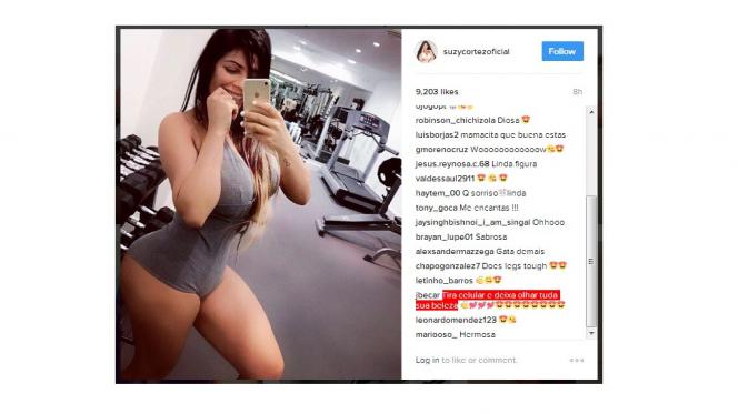 Suzy Cortez pamer kemolekan di gym. (Instagram)