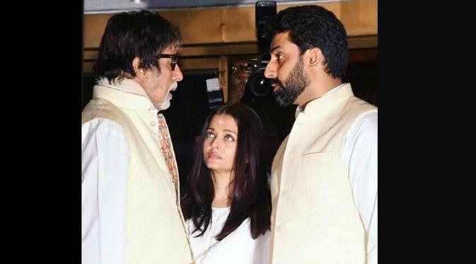 Amitabh Bachchan, Aishwarya Rai,  dan Abhishek Bachchan (Instagram)