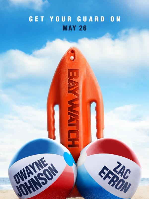 Poster film Baywatch yang desainnya menyerupai Mr P. (comingsoon.net)