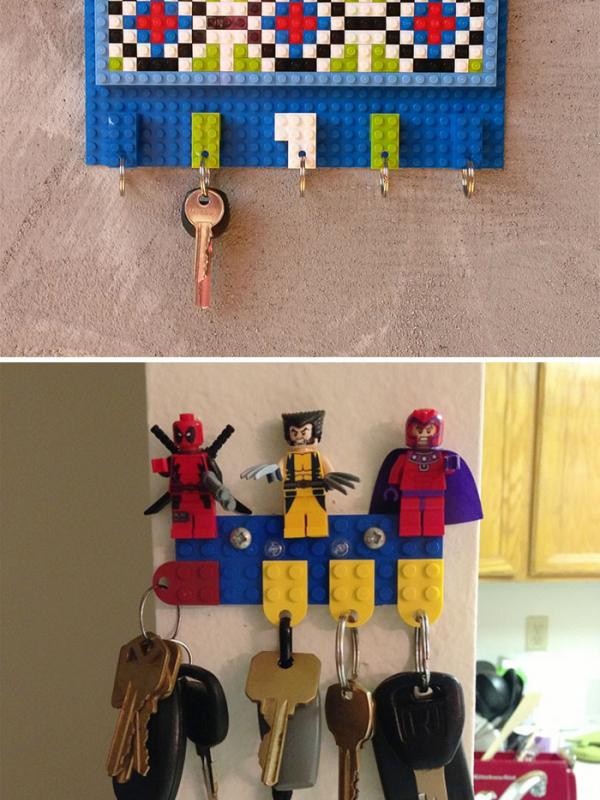 Lego buat gantungan kunci. (Via: boredpanda.com)