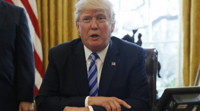 Presiden AS Donald Trump (Pablo Martinez Monsivais/AP)