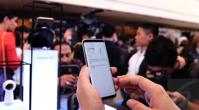 Samsung Galaxy S8 - Iris Scanner. Liputan6.com/Iskandar