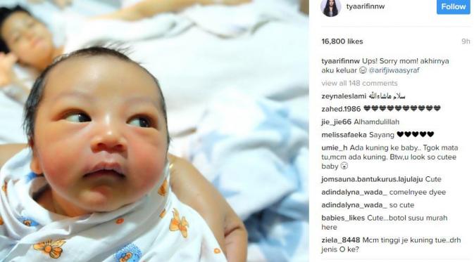 Tya Arifin mengunggah foto anak pertamanya, Arif Jiwa (Instagram/@tyaarifinnw)
