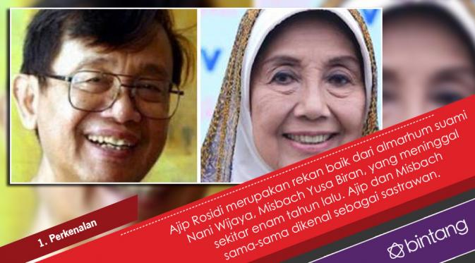 Ajip Rosidi dan Nani Wijaya, Kakek Nenek Jadi Manten. (Foto: Bintang Pictures, Desain: Nurman Abdul Hakim/Bintang.com)