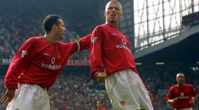 Manchester United mencatat periode kejayaan bersama Ryan Giggs dan David Beckham. (AFP/Odd Andersen)