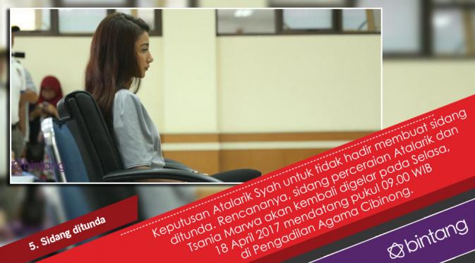 5 Fakta Sidang Perdana Perceraian Tsania Marwa dan Atalarik Syah. (Foto: Nurwahyunan, Desain: Nurman Abdul Hakim/Bintang.com)