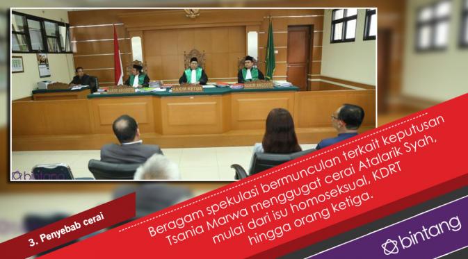 Drama Cerai Atalarik Syah-Tsania Marwa, dari Isu Gay Hingga KDRT. (Foto: Nurwahyunan, Desain: Nurman Abdul Hakim/Bintang.com)