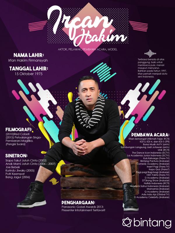 Celeb Bio Irfan Hakim (Fotografer: Deki Prayoga, Styled By: Indah Wulansari, Desain: Nurman Abdul Hakim/Bintang.com)