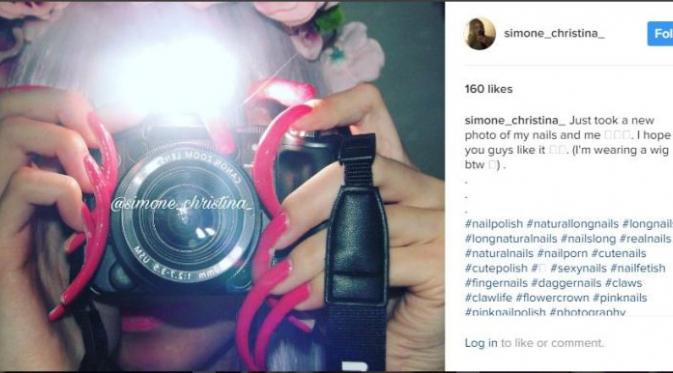 Remaja Ini Tak Pernah Potong Kuku Selama 3 Tahun. Foto: instagram@simone_christina