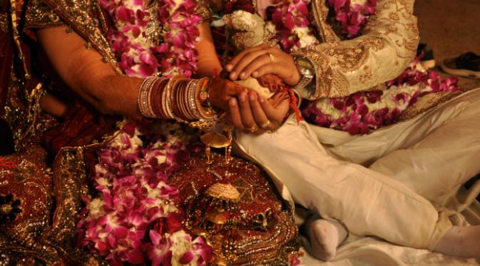 Ilustrasi pernikahan di Delhi, India. (Sumber Wikimedia)