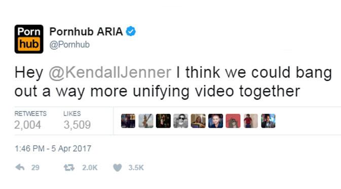 Sebuah perusahaan film porno malah menawari Kendall Jenner untuk bekerjasama. (Twitter)