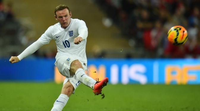 Wayne Rooney saat Inggris Kontra Peru (AFP/ Ben Stansall)