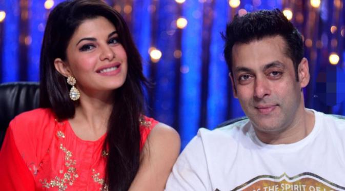 Salman Khan dan Jaqueline Fernandez saat promosi film Kick