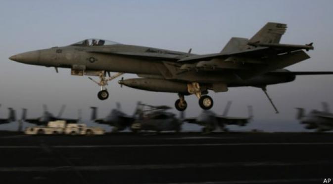 Pesawat tempur AS yang digunakan untuk menggempur ISIS di Suriah. (BBC)
