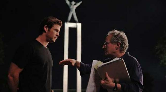 Chris Hemsworth saat syuting Blackhat di Jakarta.