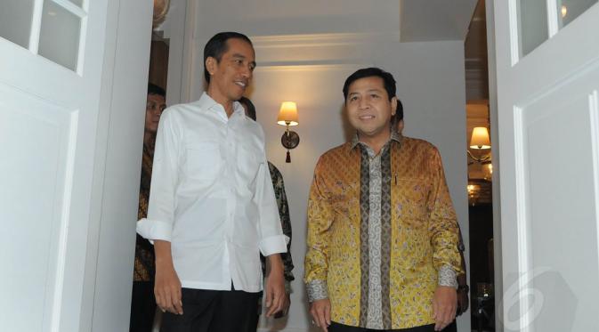 Presiden Joko Widodo dan Ketua DPR Setya Novanto (Liputan6.com/Herman Zakharia)