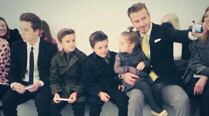 David Beckham bersama anak-anaknya