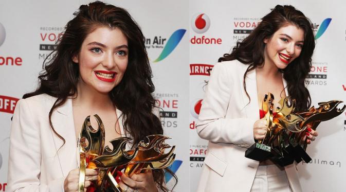 Lorde borong enam penghargaan sekaligus dalam ajang New Zealand Music Awards 2014. (sumber: dailymail)