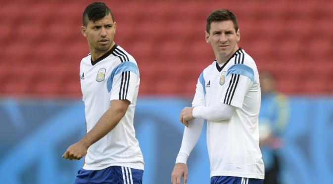 Sergio Aguero dan Lionel Messi (AFP/Juan Mabromata)