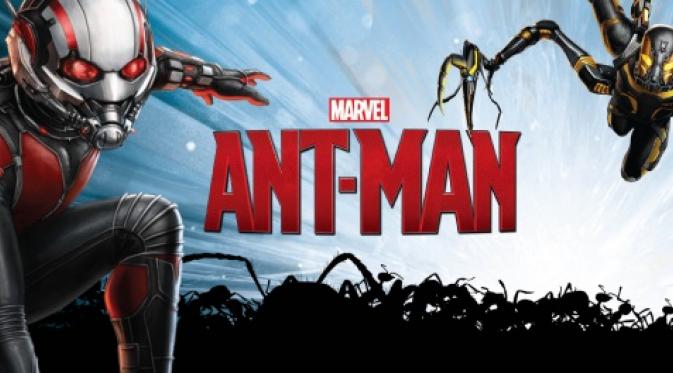 Desain perdana promo film tak hanya menampilkan superhero Ant-Man, namun juga musuh utamanya yang bernama Yellowjacket.