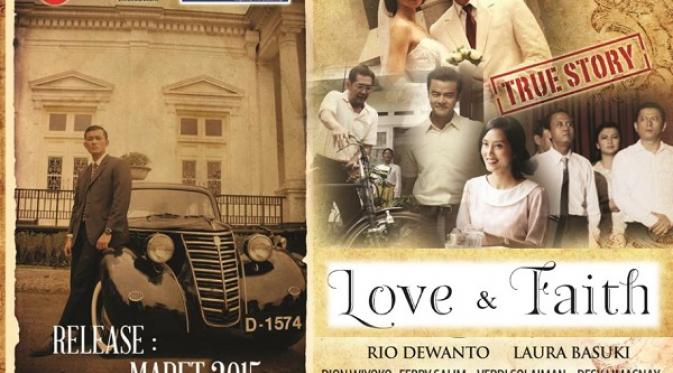 Poster Film Love & Faith yang dibintangi Rio Dewanto dan Laura Basuki.
