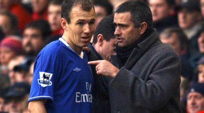 Arjen Robben dan Jose Mourinho (Thetimes.co.uk)