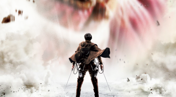 Cuplikan film adaptasi Attack on Titan telah ditampilkan melalui program berita di sebuah stasiun TV.