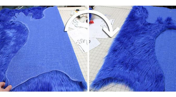 Penggemar Cookie Monster? Coba manjakan buah hati dengan membuat karpet dan bantal yang menyerupainya.