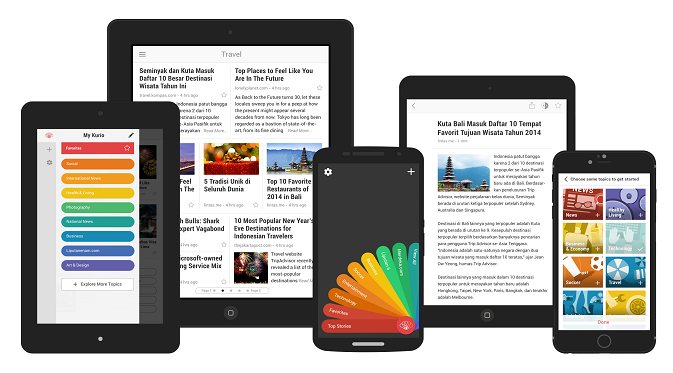 Aplikasi pembaca berita Kurio kini hadir untuk Tablet iOS dan Android