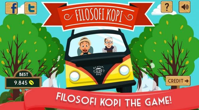 'Filosofi Kopi' tak cuma diadaptasi di layar lebar, tapi juga di panggung musik dan jadi game di genggaman tangan kamu. Foto: Tinker Game