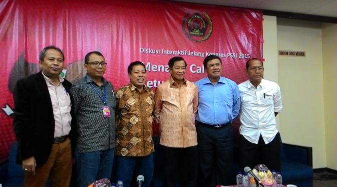 Mantan ketua umum PSSI, Agum Gumelar hadiri diskusi soal calon ketua umum baru PSSI (Risa Kosasih/Liputan6.com)