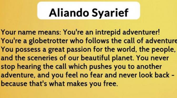 Aliando Syarief (Via: en.nametests.com)