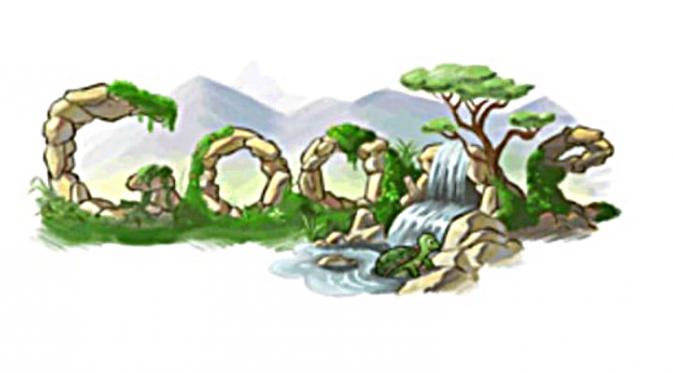Google Doodle Hari Bumi 2008 | via: ibnlive.in.com