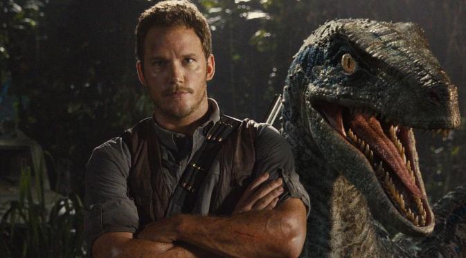 Chris Pratt di Jurassic World.