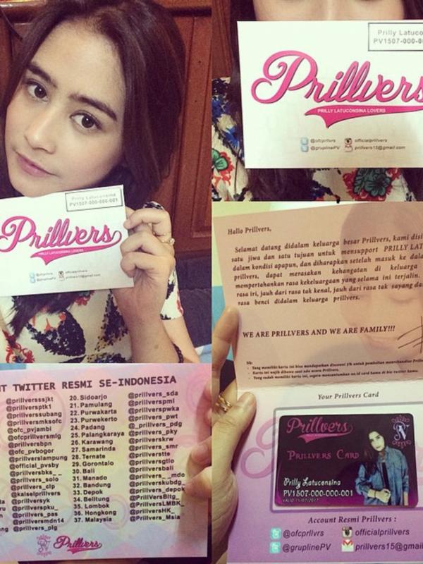 Prilly Latuconsina amat berterima kasih  pada Prillvers. (Instagram @prillylatuconsina96)