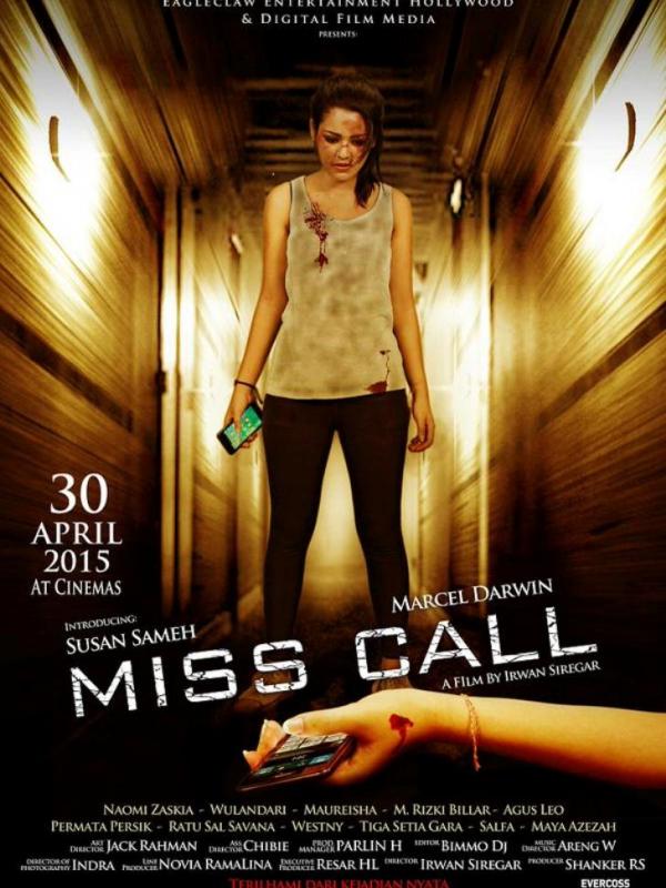 Poster film Miss Call yang disutradarai Irwan Siregar dan diproduseri Shanker RS.