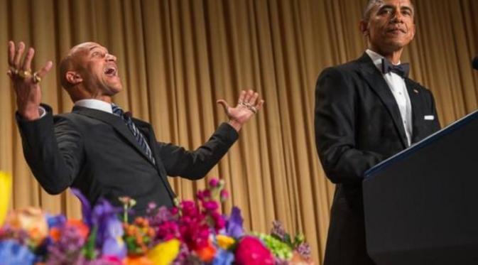 Barack Obama dan Luther di jamuan makan malam Gedung Putih (Via: wjla.com)