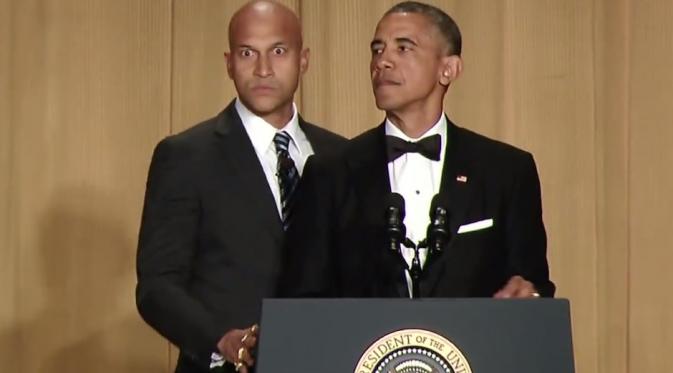 Barack Obama dan Luther di jamuan makan malam Gedung Putih (Via: massappeal.com)