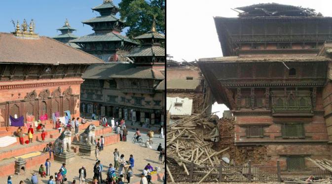 Gempa Nepal (Via: telegraph.co.uk)