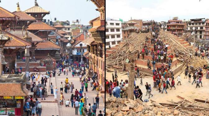 Gempa Nepal (Via: telegraph.co.uk)