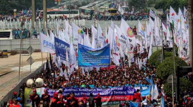 May Day, buruh berbagai daerah berkumpul di Jakarta