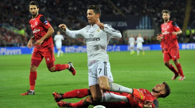 Cristiano Ronaldo di pertandingan pertama lawan Sevilla musim ini (AFP)