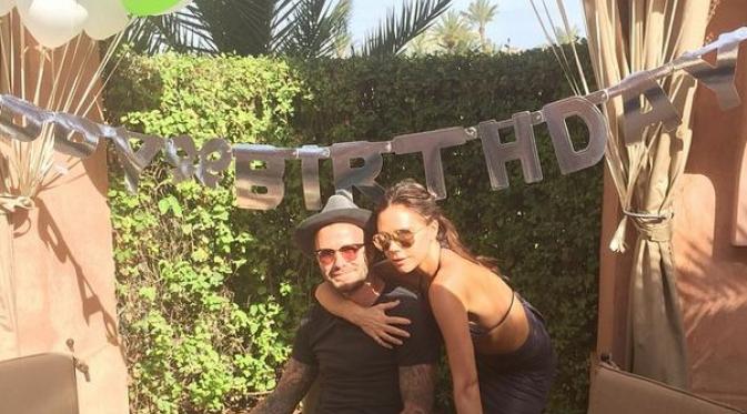 Foto David Beckham bersama sang istri Victoria dihari ulang tahun Beckham yang ke 40 tahun. Foto: Instagram