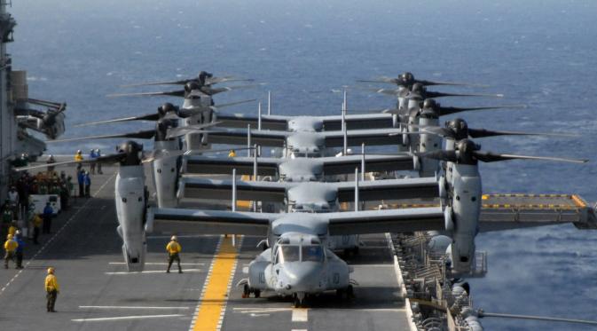 Pesawat Osprey milik Marinir AS (Defwalls.com)